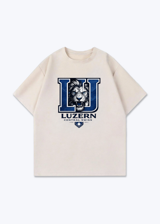 Luzern Central Swiss Tee - Beige Front (Designed)