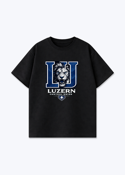 Luzern Central Swiss Tee - Black Front (Designed)
