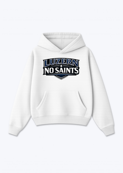 Luzern No Saints Tee - White Front (Designed)