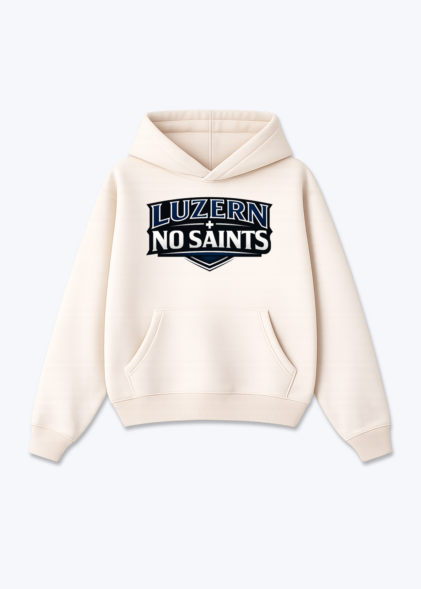 Luzern No Saints Tee - Beige Front (Designed)