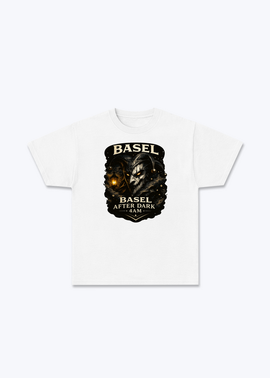 Basel After Dark Tee - White Front (Designed)