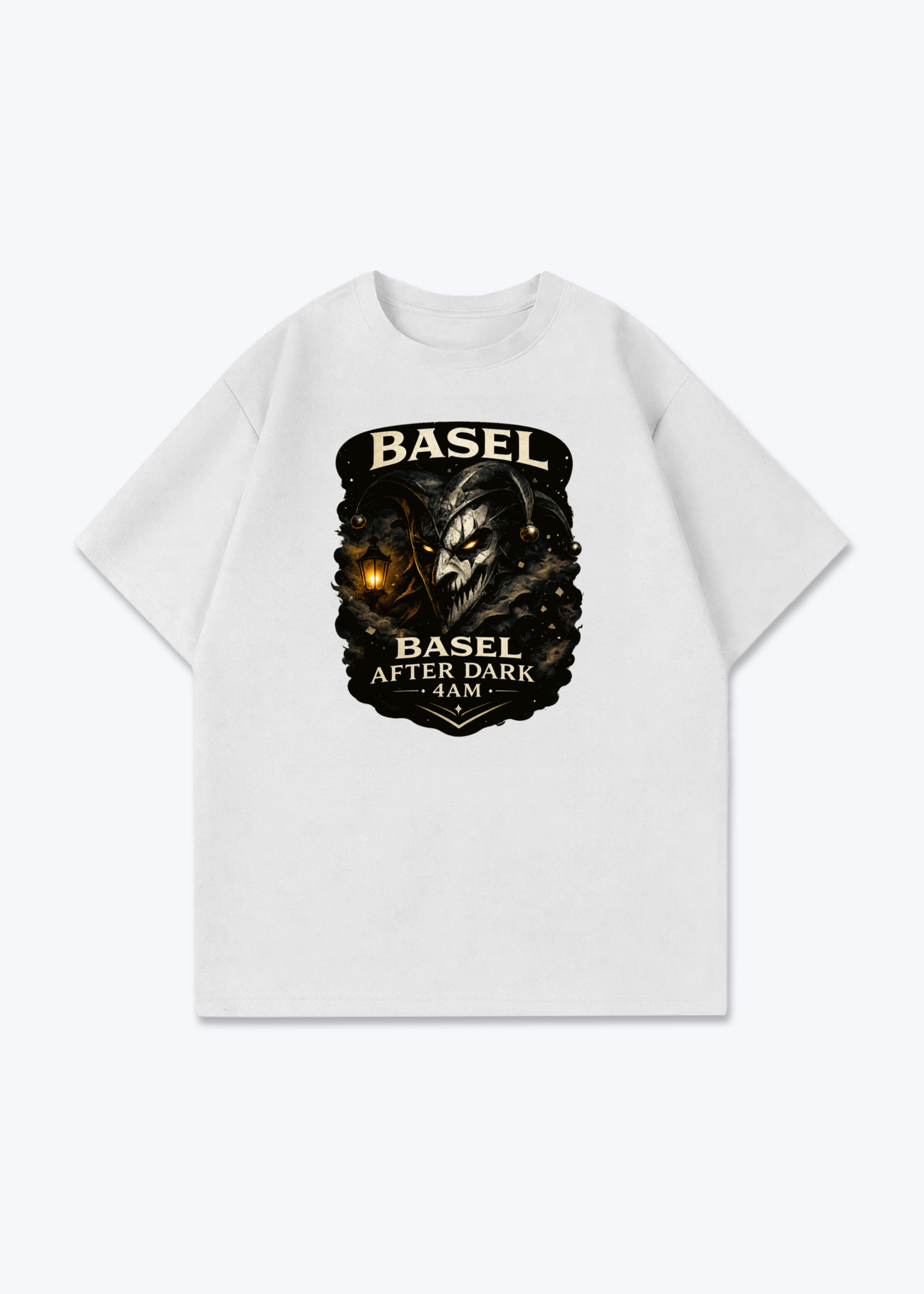 Basel After Dark Tee - White Front (Designed)