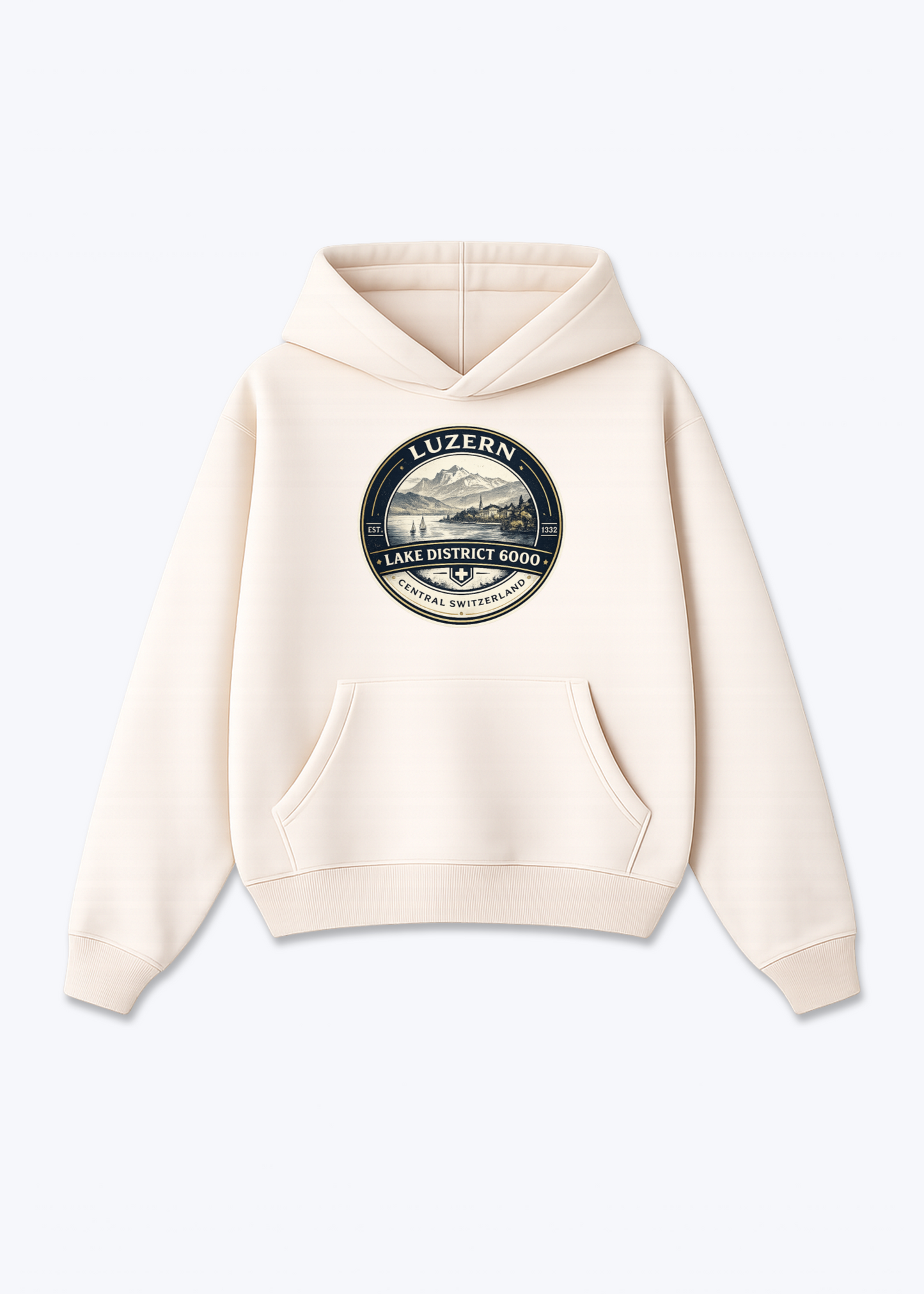 Luzern Lake District Tee - Beige Front (Designed)
