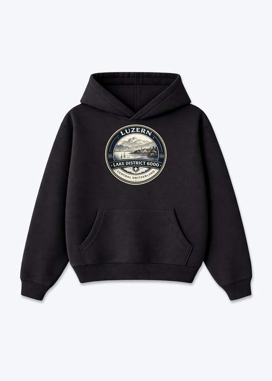 Luzern Lake District Tee - Black Front (Designed)