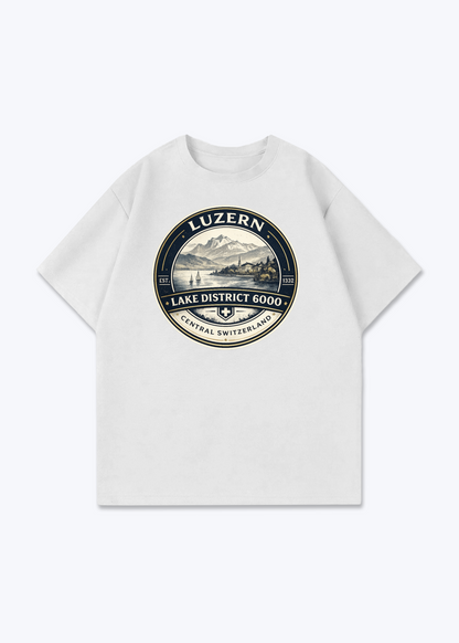 Luzern Lake District Tee - White Front (Designed)