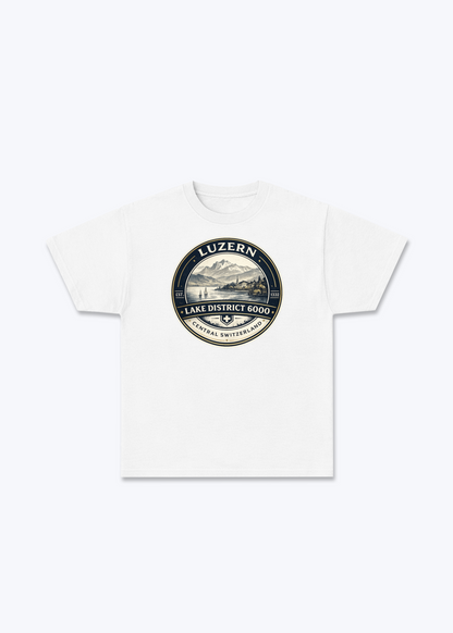 Luzern Lake District Tee - White Front (Designed)