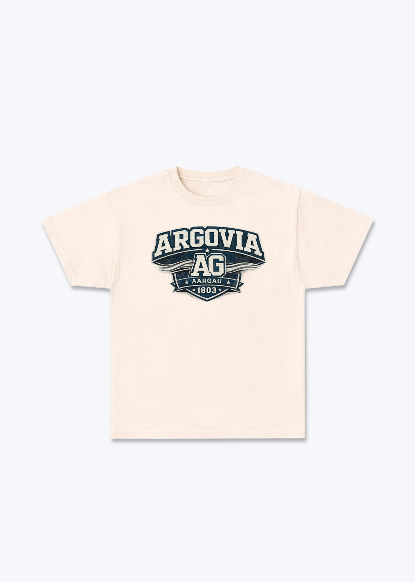 Aargau Argovia Tee - Beige Front (Designed)