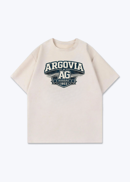 Aargau Argovia Tee - Beige Front (Designed)