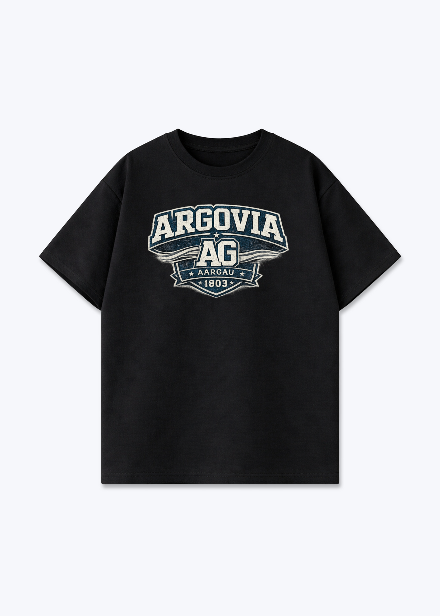 Aargau Argovia Tee - Black Front (Designed)