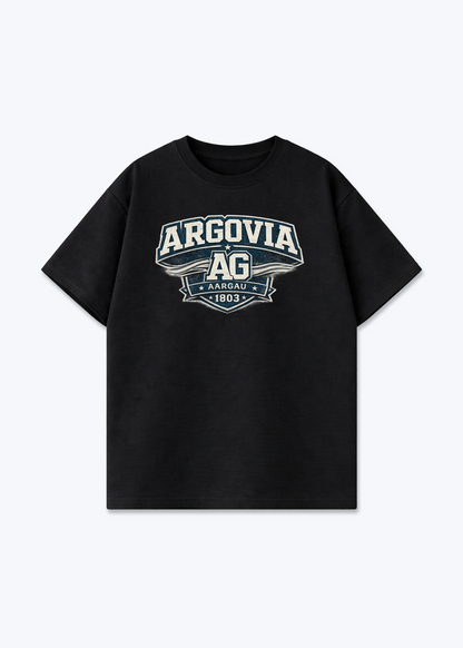 Aargau Argovia Tee - Black Front (Designed)