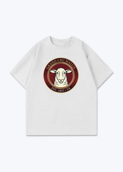 Wallis Grand Cru Heritage Tee - White Front (Designed)