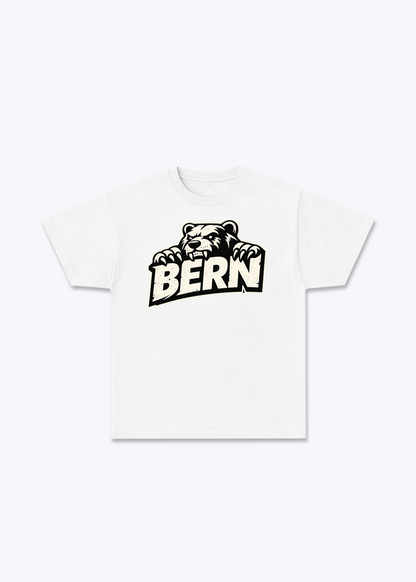 Bern Bear Statement Tee - White Front (Designed)