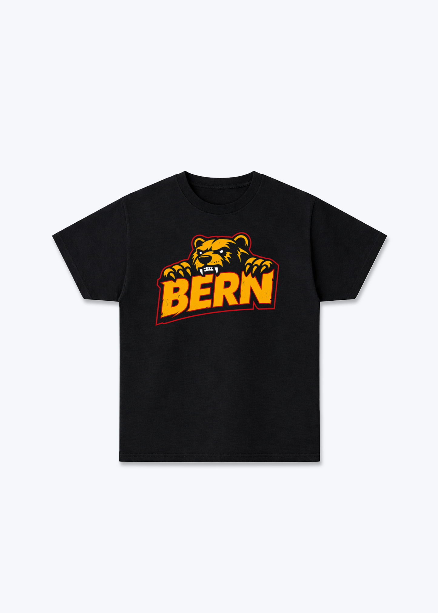 Bern Bear Statement Tee - Black Front (Designed)