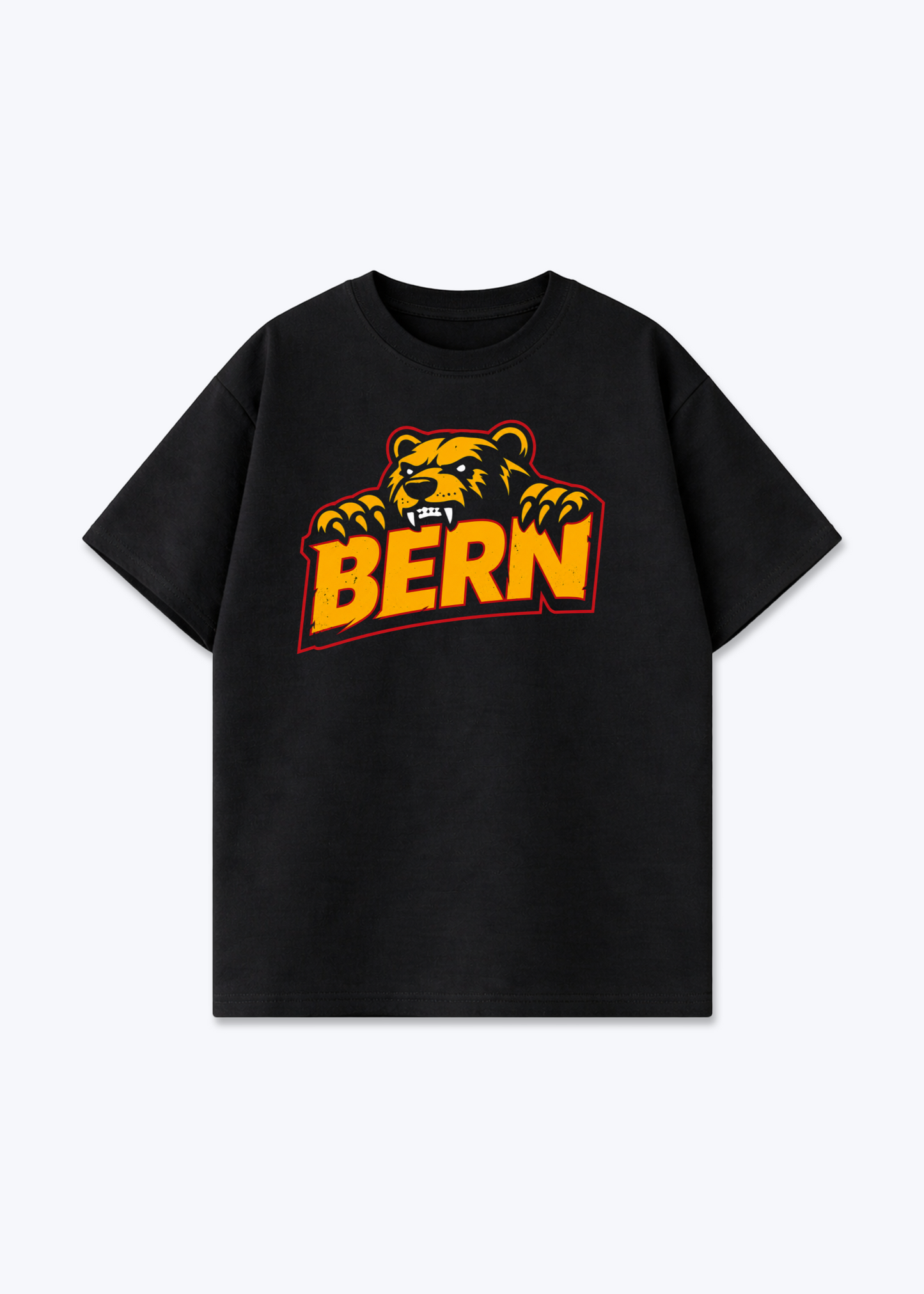 Bern Bear Statement Tee - Black Front (Designed)