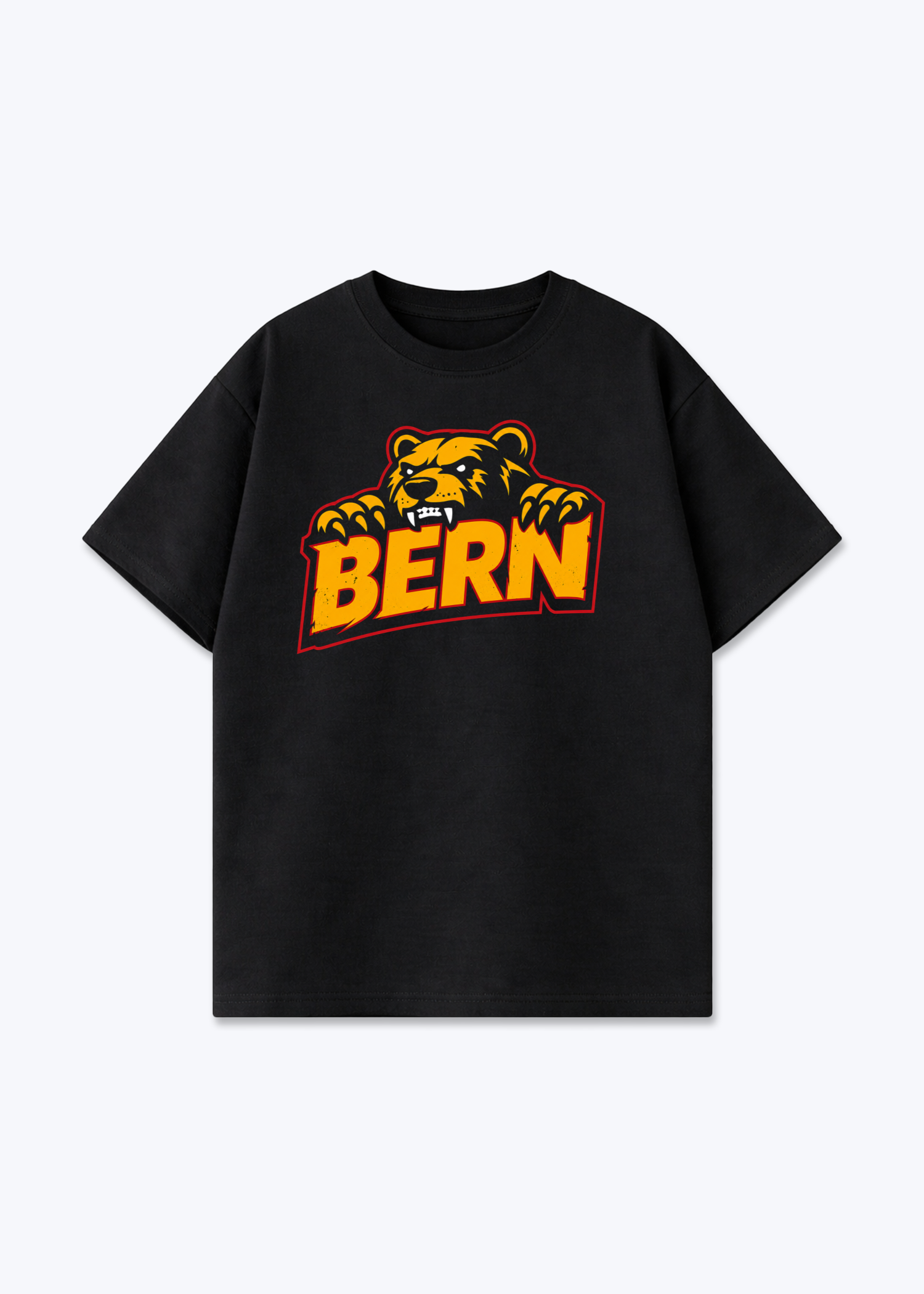 Bern Bear Statement Tee - Black Front (Designed)