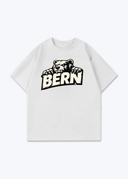 Bern Bear Statement Tee - White Front (Designed)