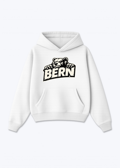 Bern Bear Statement Tee - White Front (Designed)