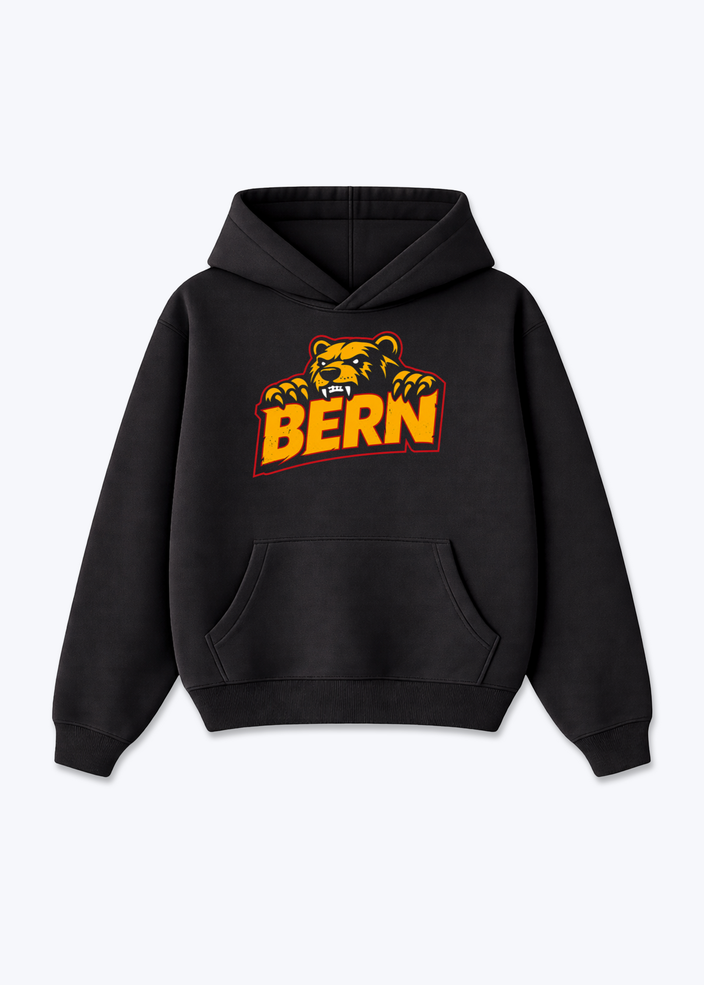 Bern Bear Statement Tee - Black Front (Designed)