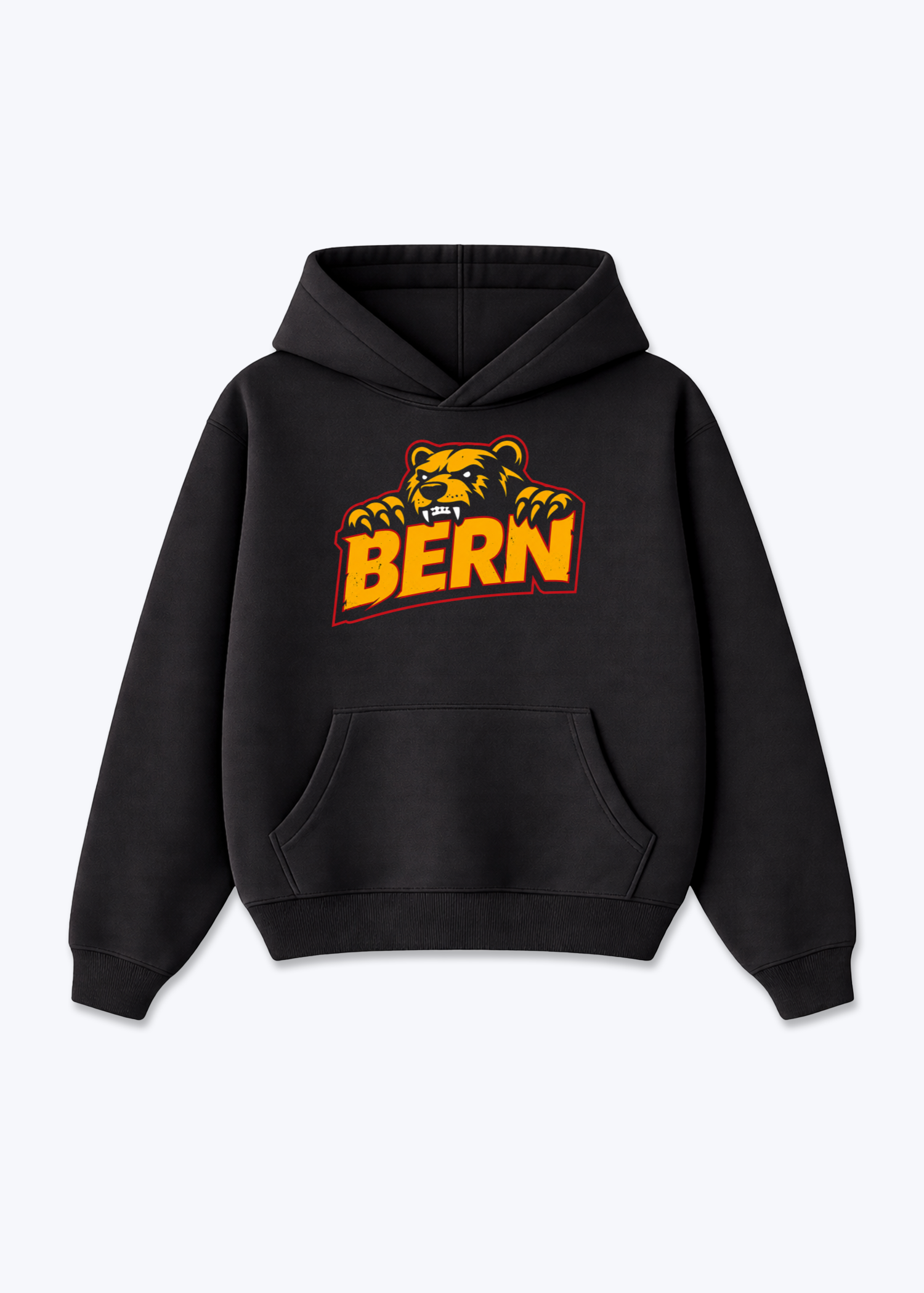 Bern Bear Statement Tee - Black Front (Designed)