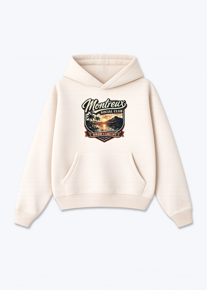 Vaud Montreux Social Club Tee - Beige Front (Designed)