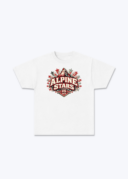Wallis Alpine Stars Tee - White Front (Designed)