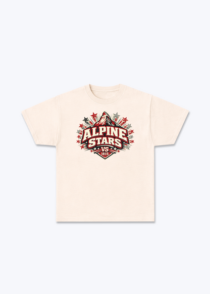 Wallis Alpine Stars Tee - Beige Front (Designed)
