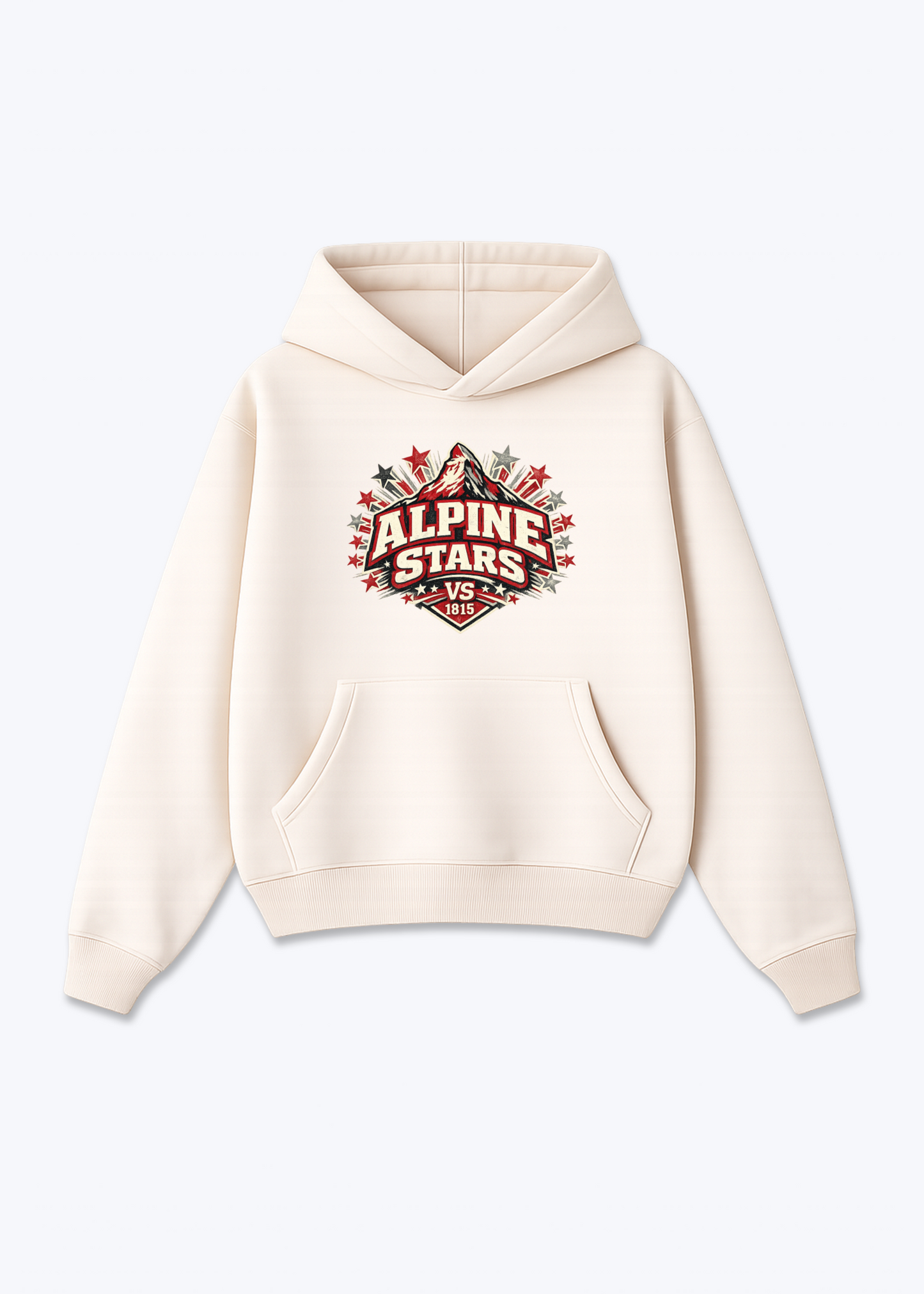 Wallis Alpine Stars Tee - Beige Front (Designed)