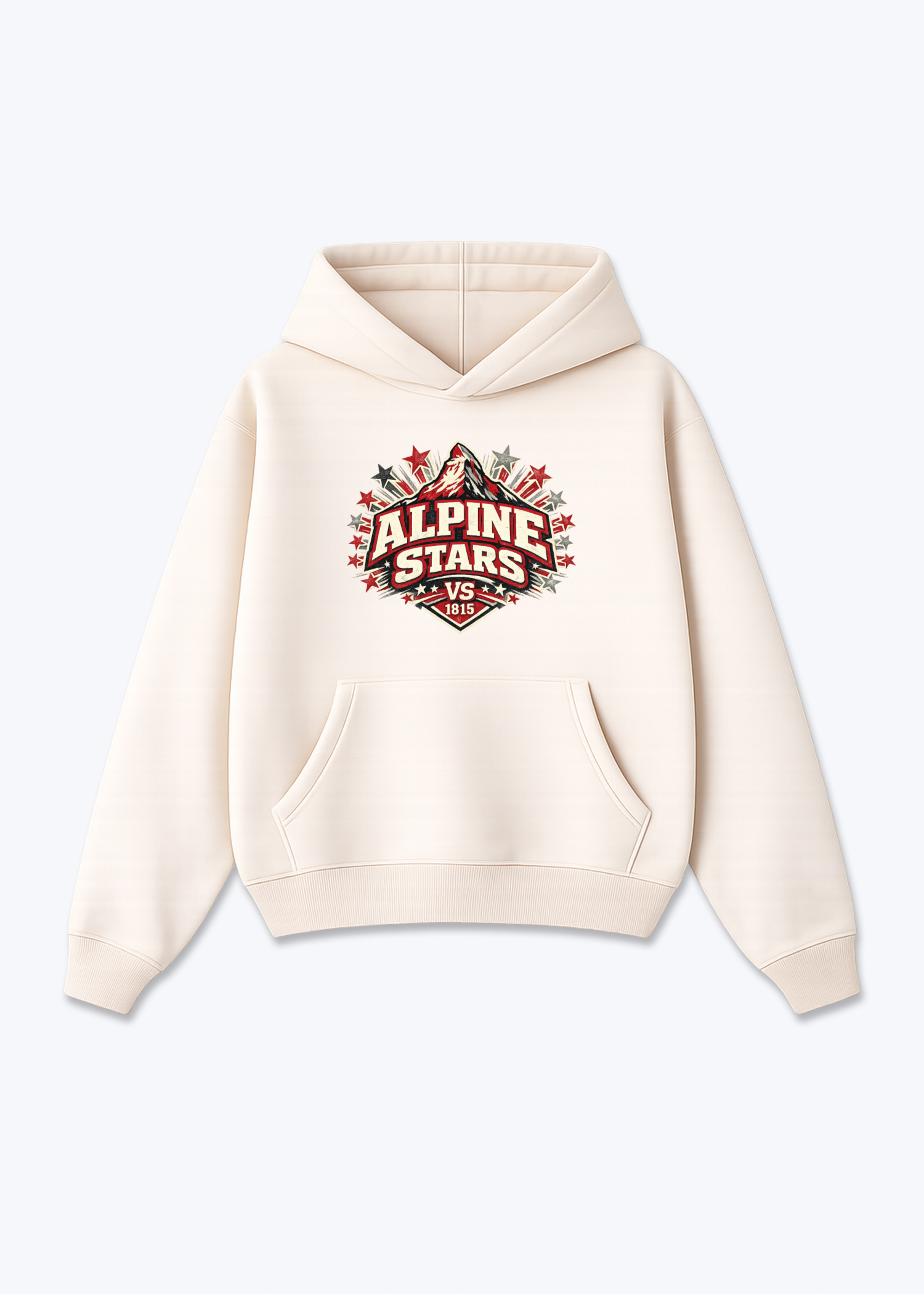 Wallis Alpine Stars Tee - Beige Front (Designed)