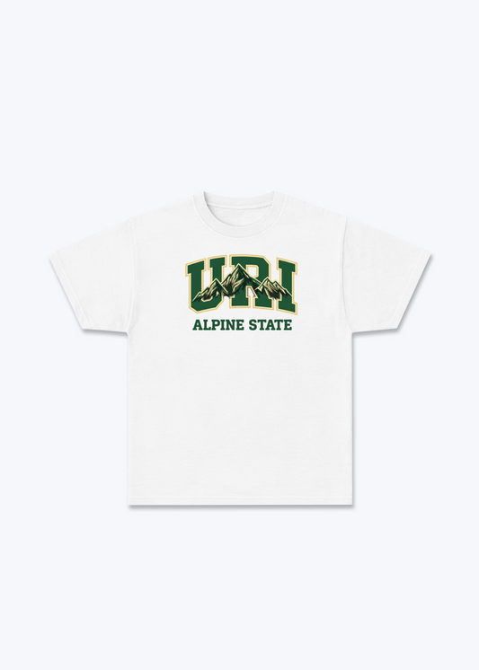 Uri Alpine State Tee - White Front (Designed)
