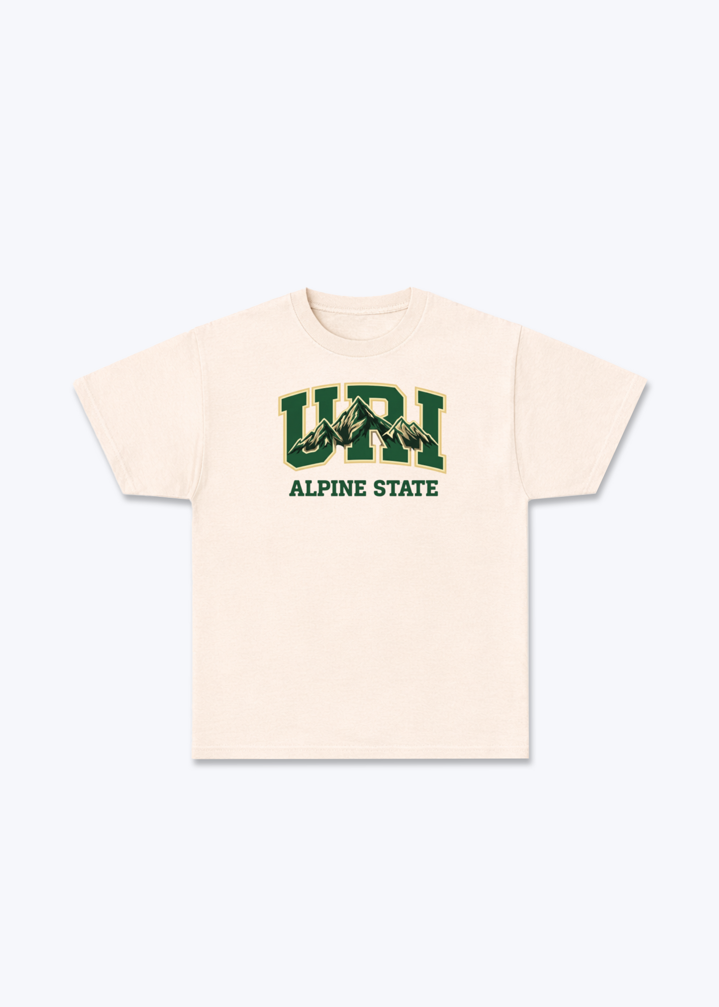 Uri Alpine State Tee - Beige Front (Designed)