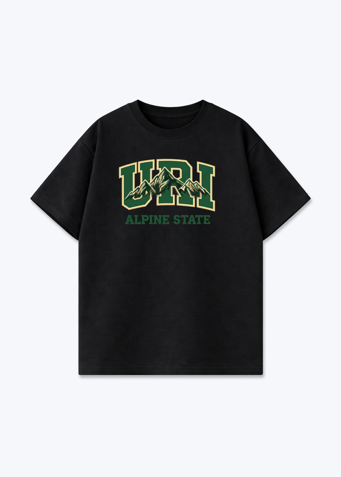 Uri Alpine State Tee - Black Front (Designed)