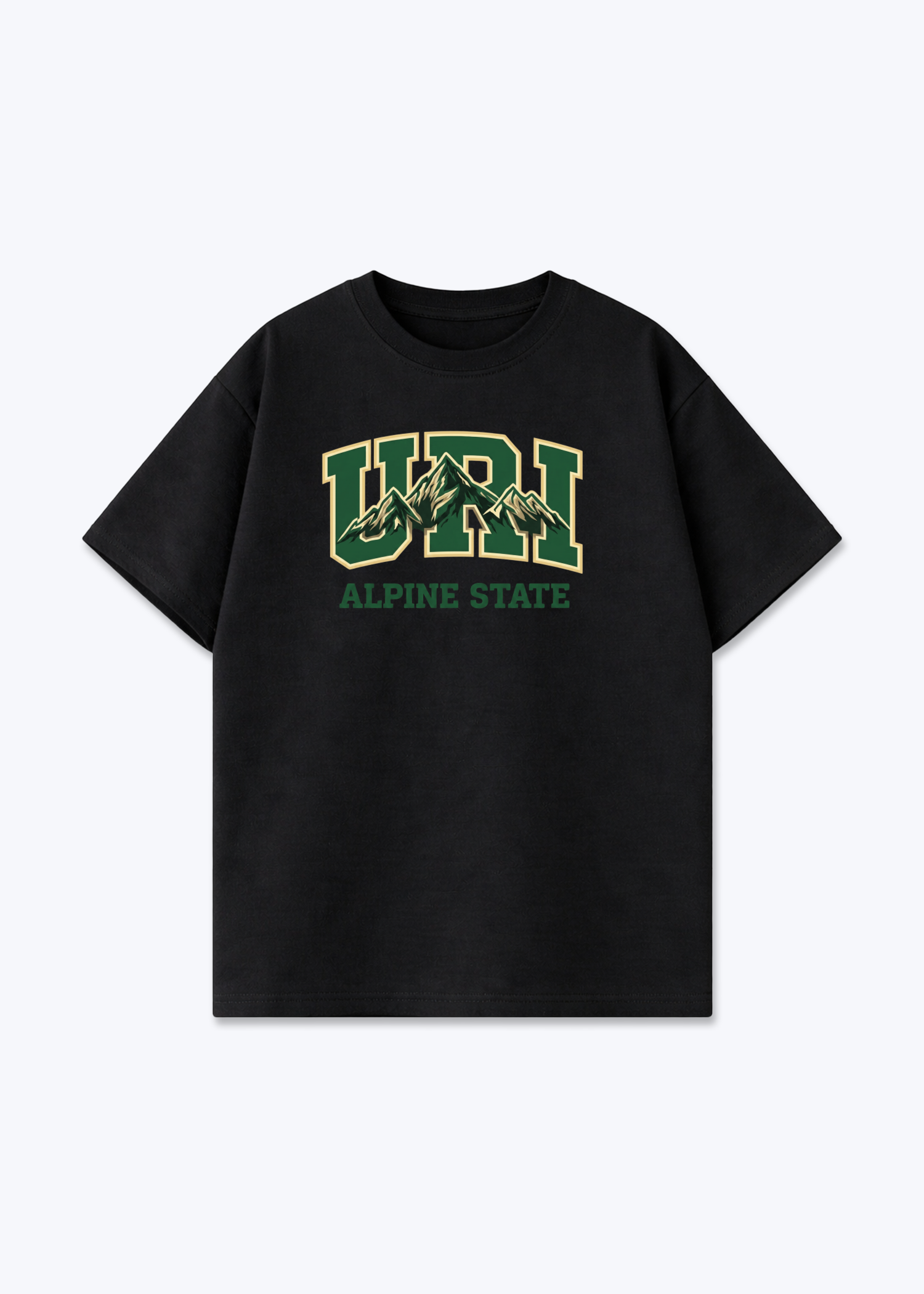 Uri Alpine State Tee - Black Front (Designed)