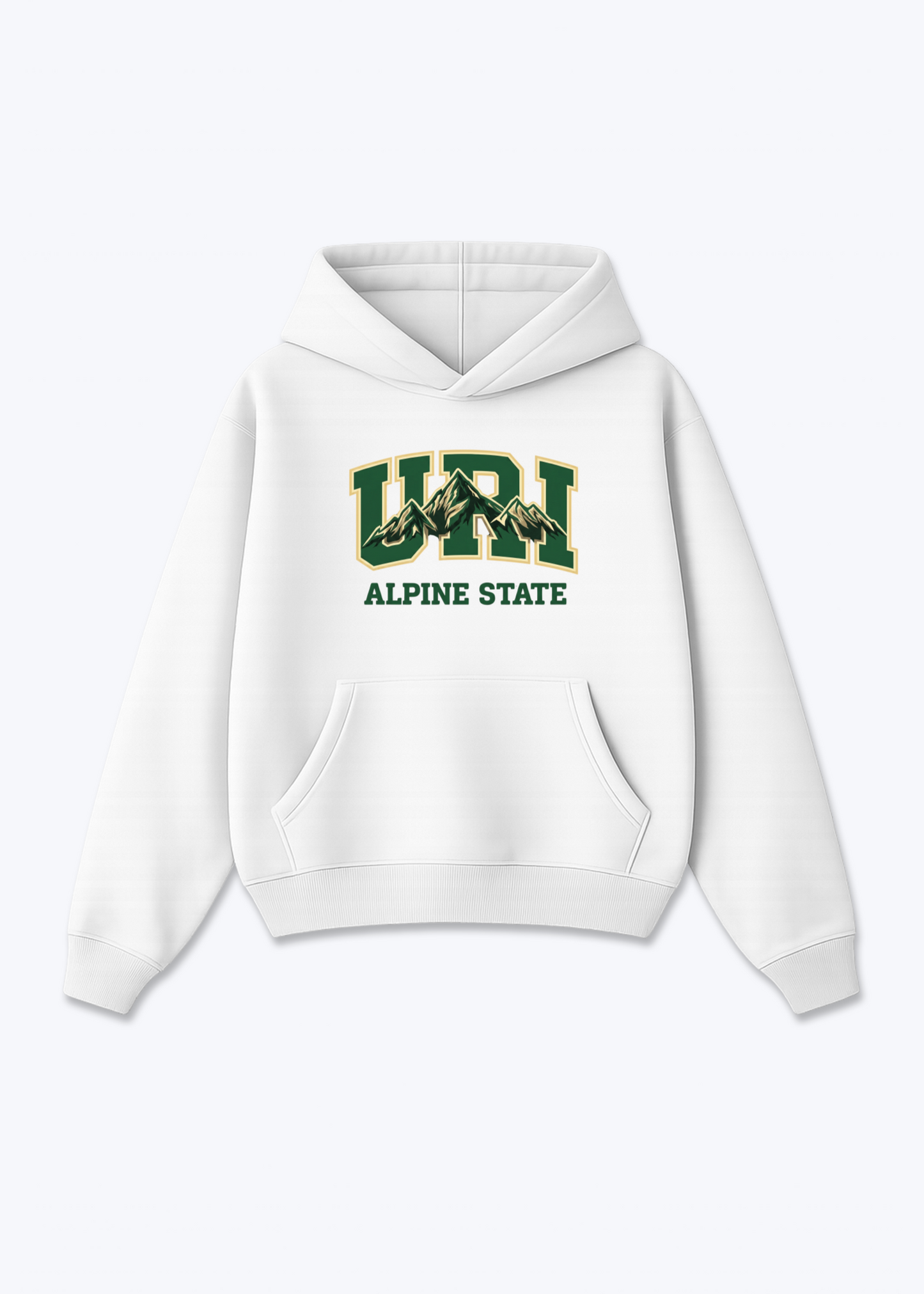 Uri Alpine State Tee - White Front (Designed)