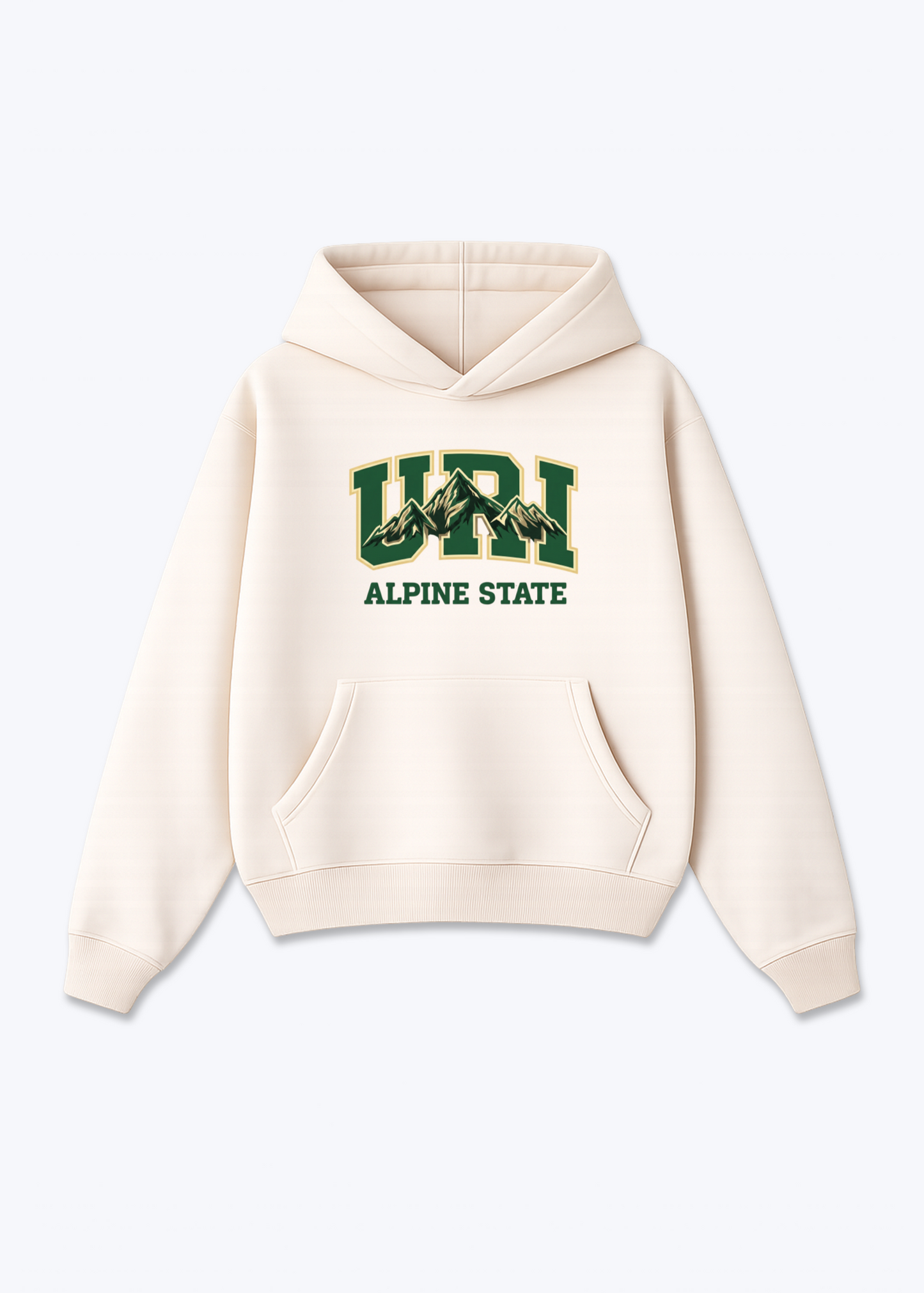Uri Alpine State Tee - Beige Front (Designed)