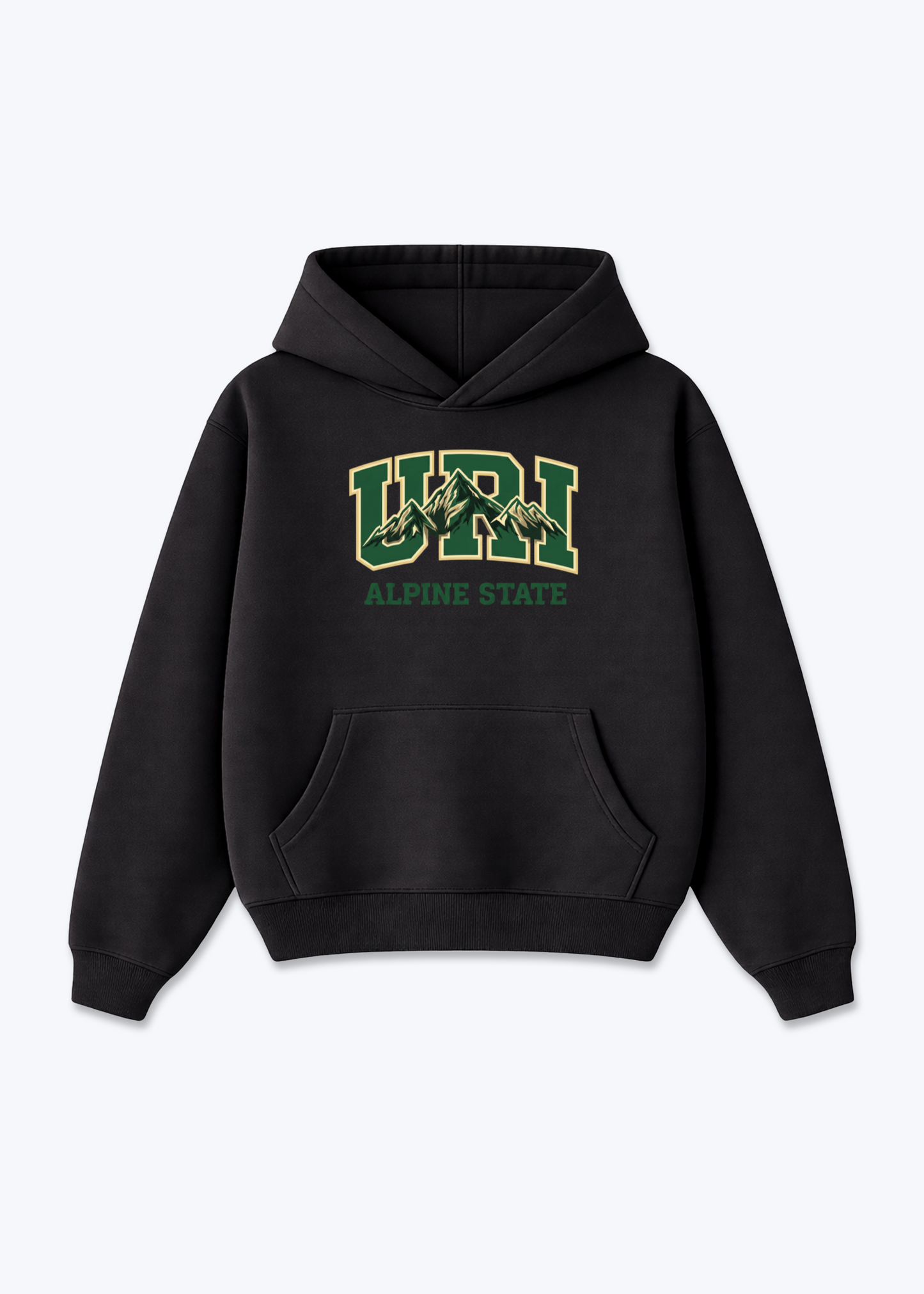 Uri Alpine State Tee - Black Front (Designed)