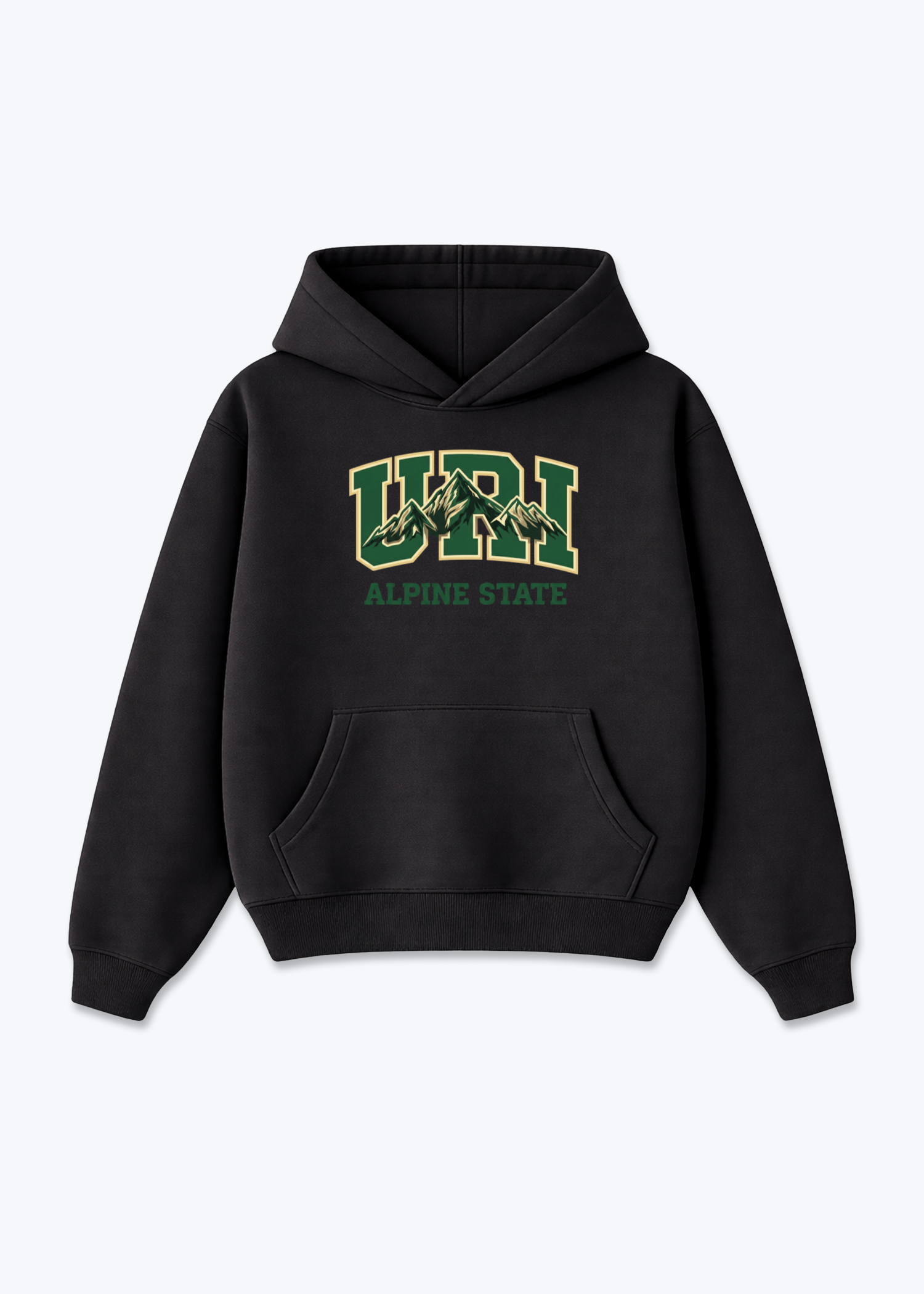 Uri Alpine State Tee - Black Front (Designed)