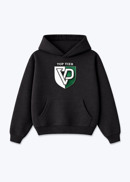 Vaud Top Tier Emblem Tee - Black Front (Designed)