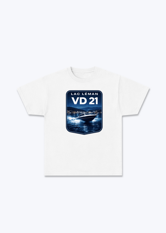 Vaud Lac Leman Tee - White Front (Designed)