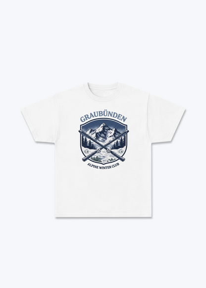 Graubünden Alpine Club Tee - White Front (Designed)