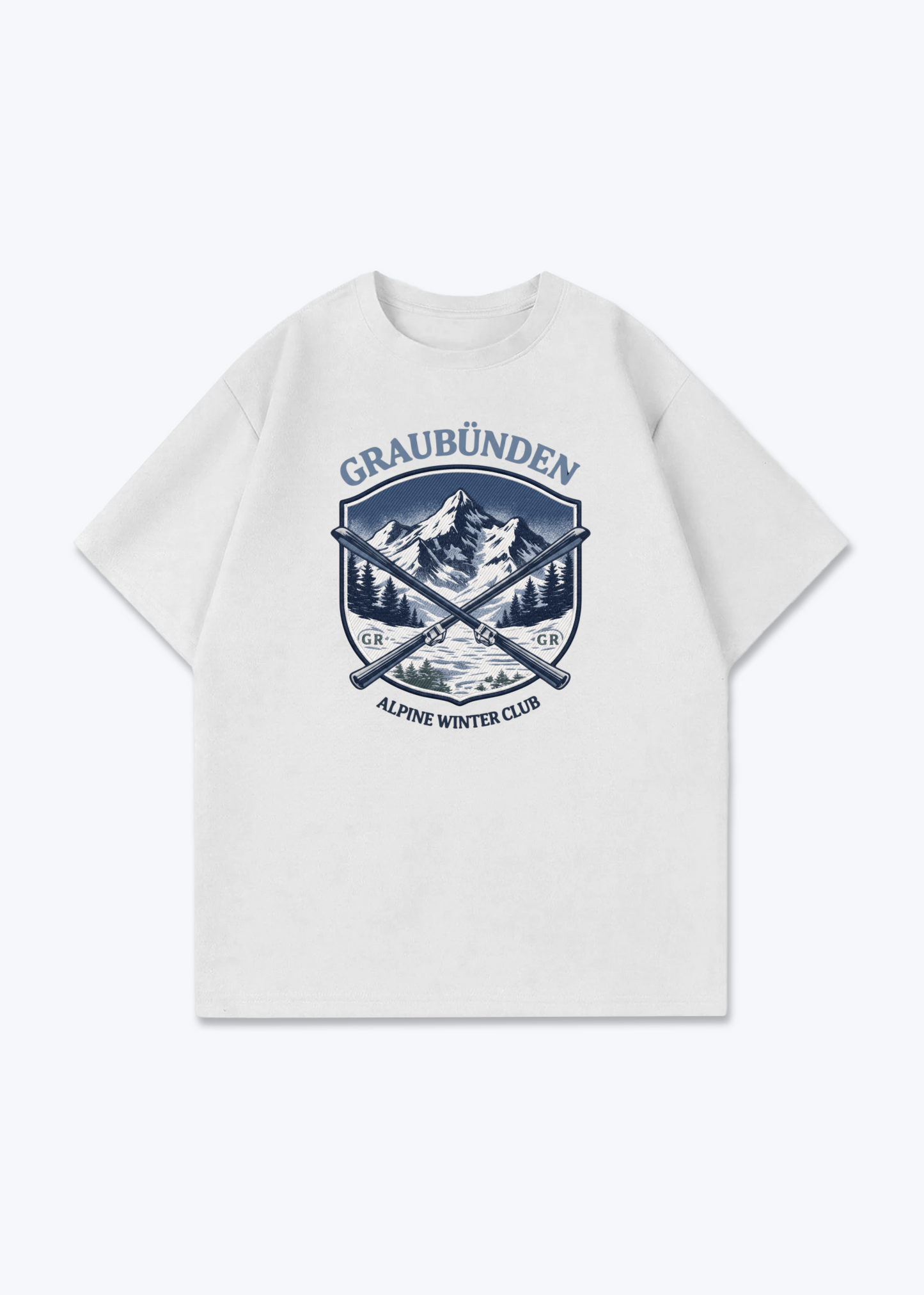 Graubünden Alpine Club Tee - White Front (Designed)