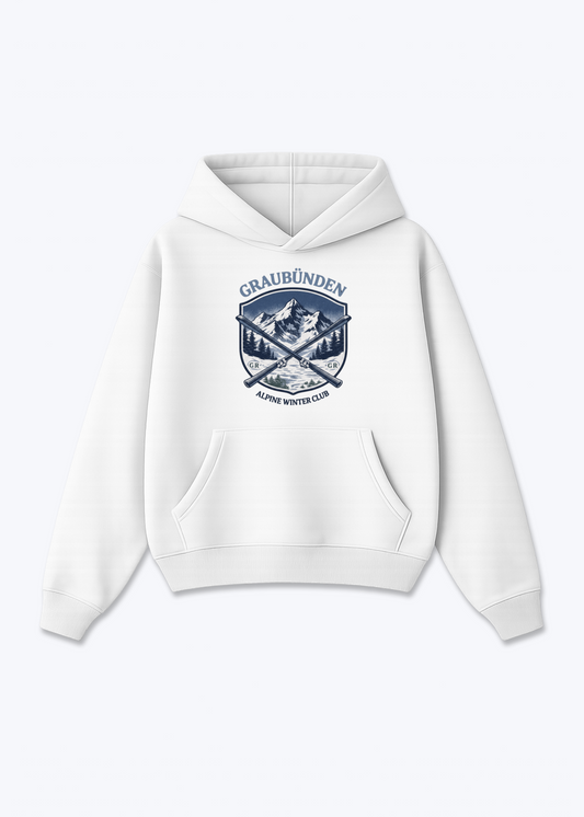 Graubünden Alpine Club Tee - White Front (Designed)