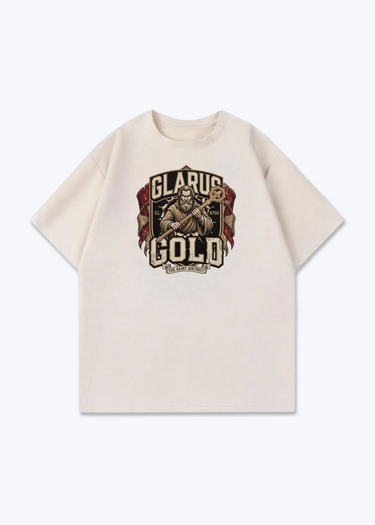 Glarus Gold 8750 Tee - Beige Front (Designed)