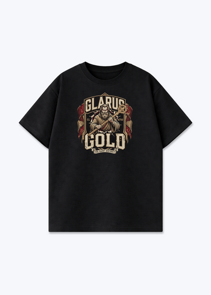 Glarus Gold 8750 Tee - Black Front (Designed)