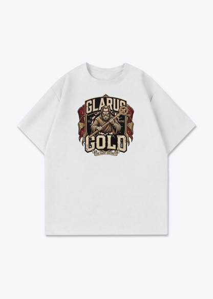 Glarus Gold 8750 Tee - White Front (Designed)