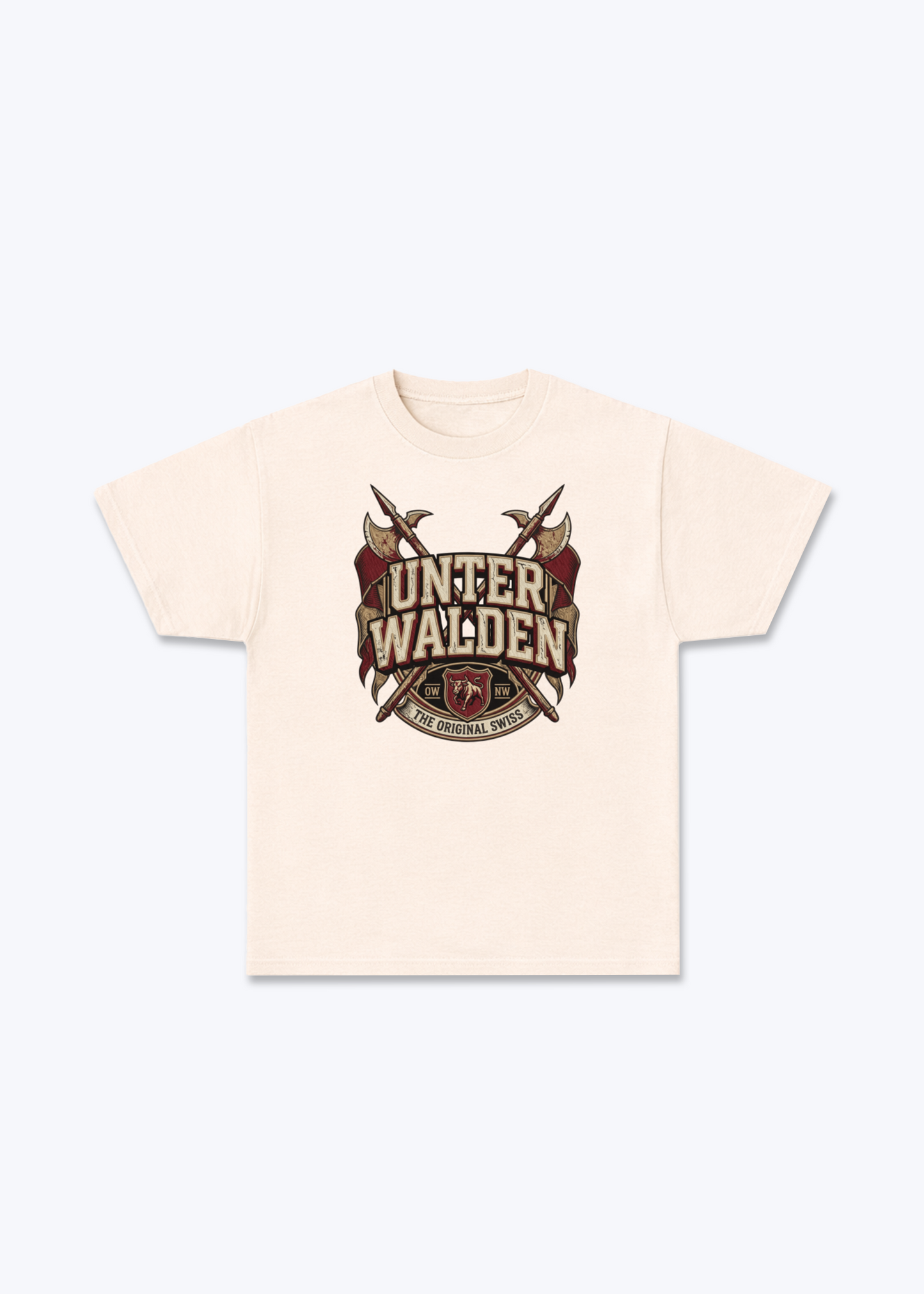 Nidwalden x Obwalden x Unterwalden Tee - Beige Front (Designed)