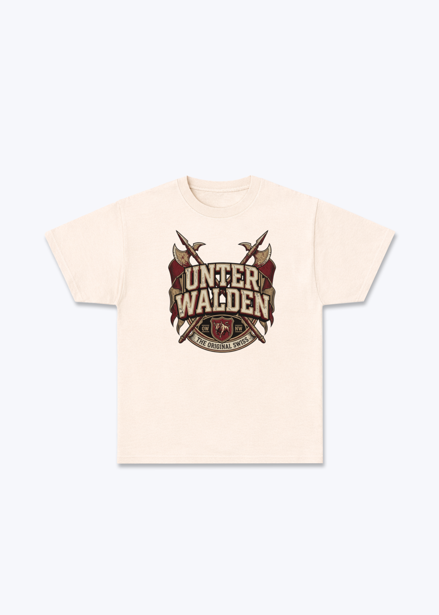 Nidwalden x Obwalden x Unterwalden Tee - Beige Front (Designed)