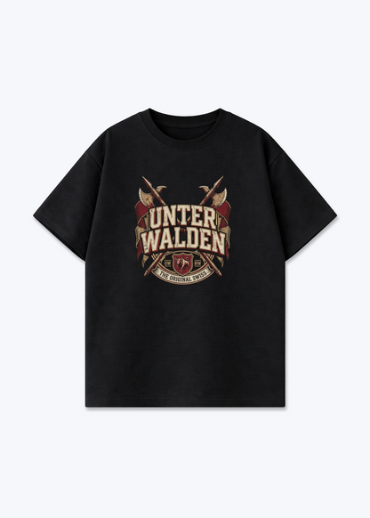 Nidwalden x Obwalden x Unterwalden Tee - Black Front (Designed)