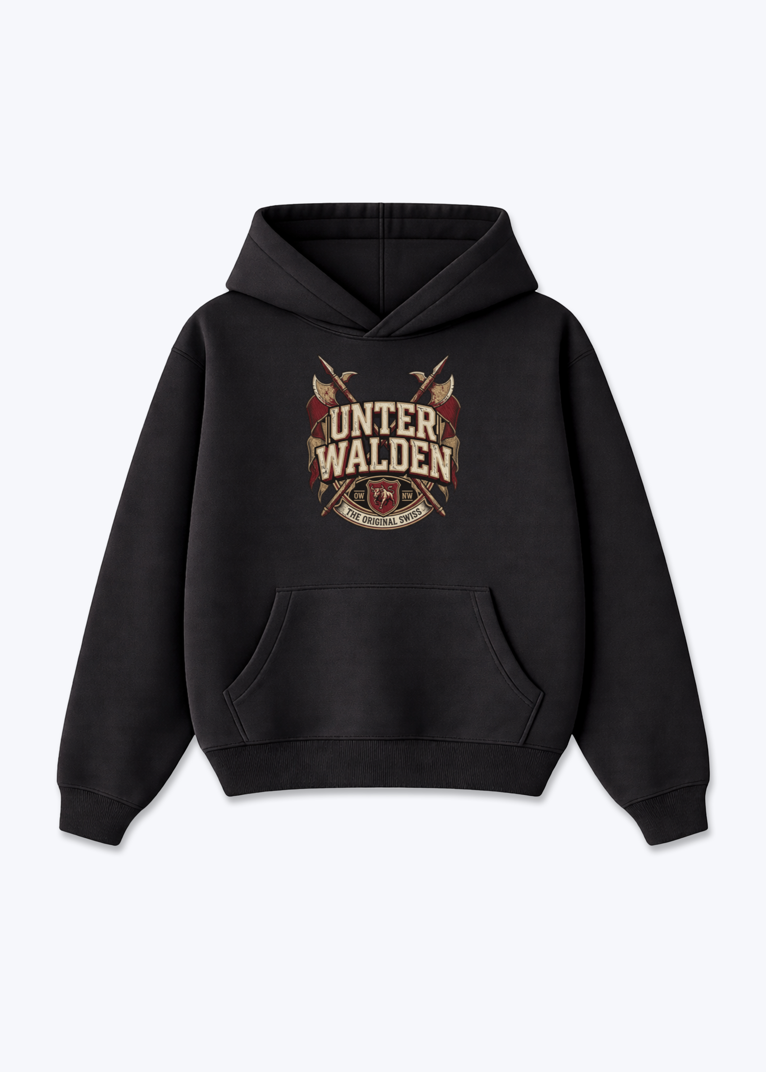 Nidwalden x Obwalden x Unterwalden Tee - Black Front (Designed)