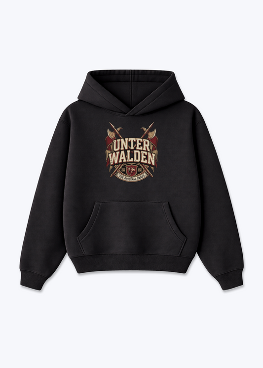 Nidwalden x Obwalden x Unterwalden Tee - Black Front (Designed)
