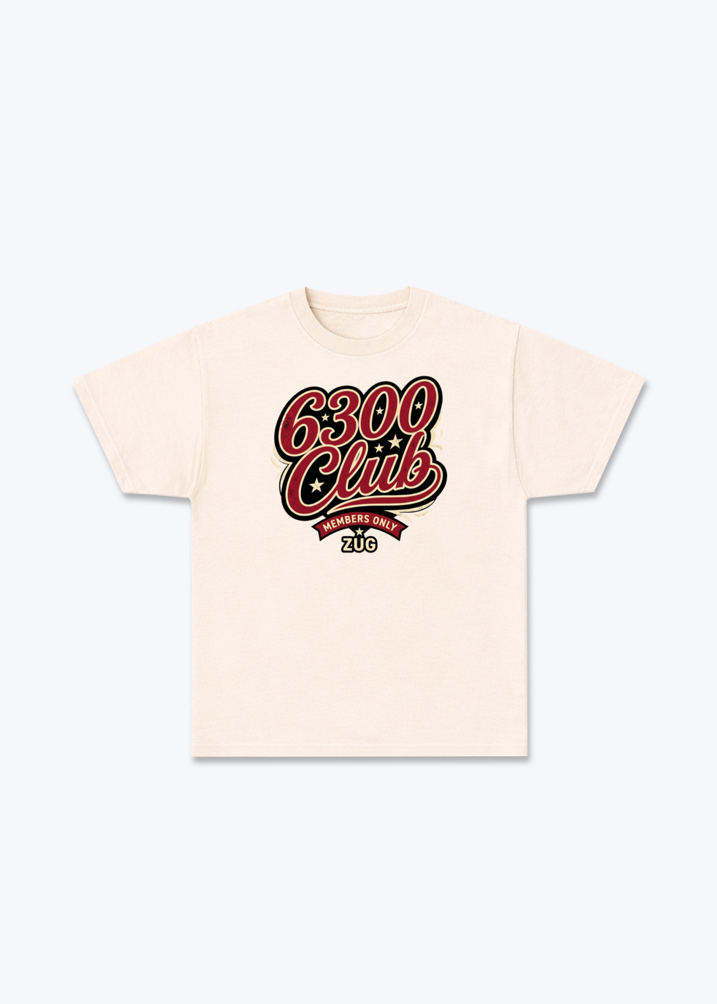 Zug Members Club Tee - Beige Front (Designed)